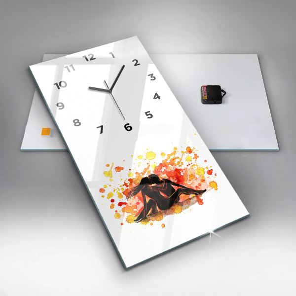 Reloj vertical Amor y una pareja de enamorados - espejomat.es
