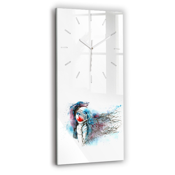 Reloj de vidrio vertical Astronauta abstracto - espejomat.es