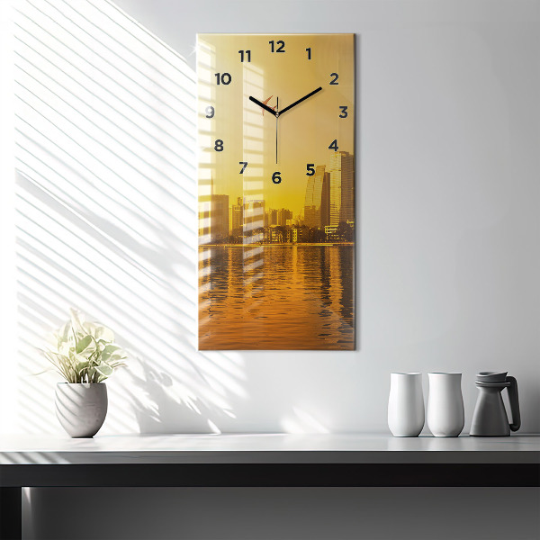 Reloj de cristal vertical Río Zhujiang China - espejomat.es