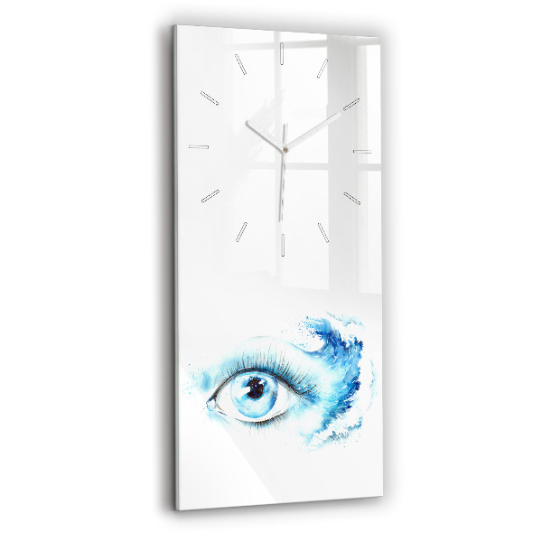 Reloj de vidrio vertical Ojo marino - espejomat.es