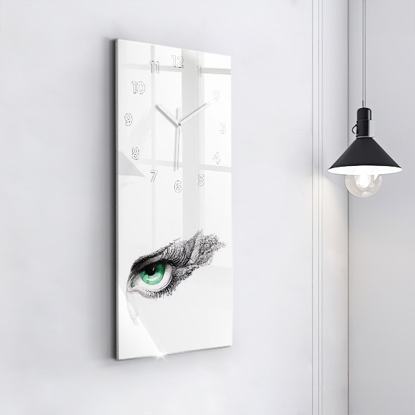 Reloj vertical Ojo de hombre abstracto - espejomat.es