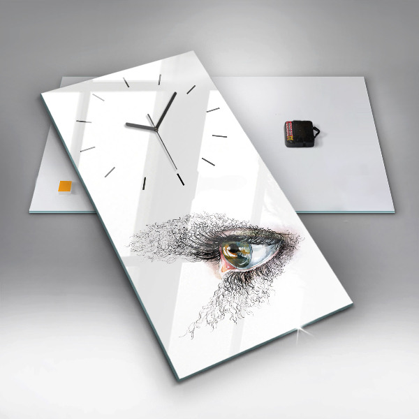 Reloj vertical Dibujo de un ojo humano - espejomat.es