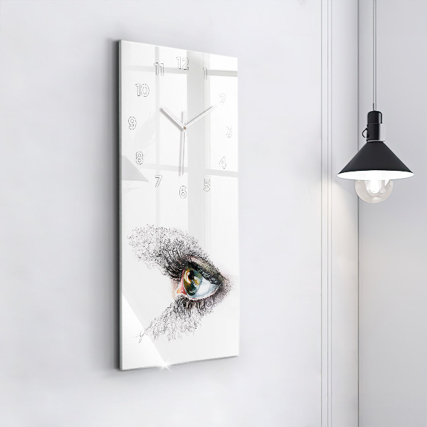 Reloj vertical Dibujo de un ojo humano - espejomat.es