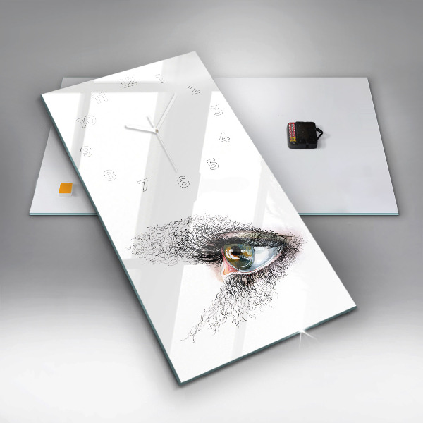 Reloj vertical Dibujo de un ojo humano - espejomat.es