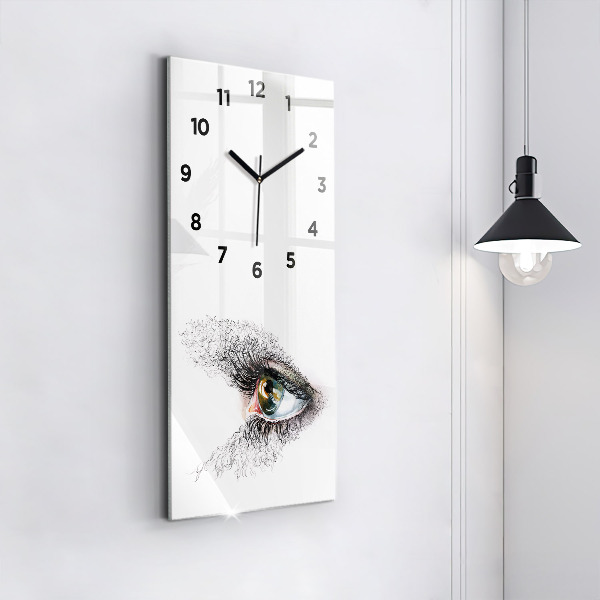 Reloj vertical Dibujo de un ojo humano - espejomat.es