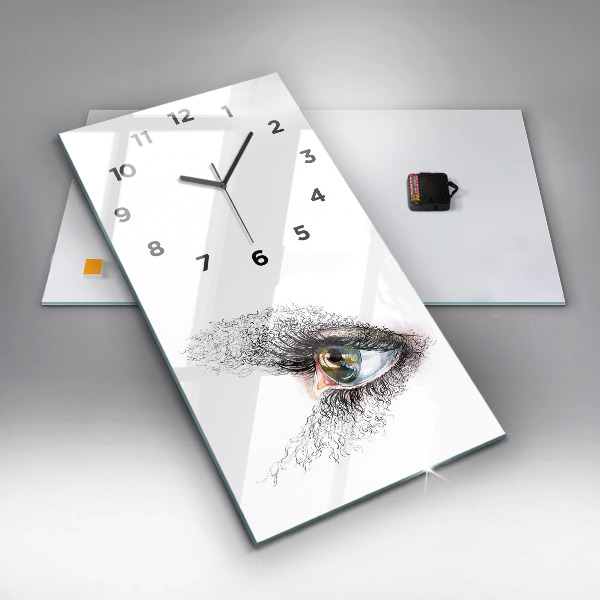 Reloj vertical Dibujo de un ojo humano - espejomat.es