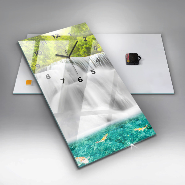 Reloj de cristal vertical Cascada en Tailandia - espejomat.es