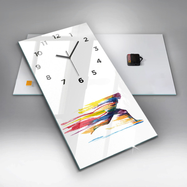 Reloj de cristal vertical Ilustración de un corredor - espejomat.es