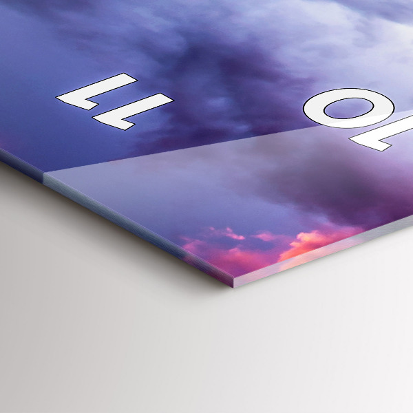 Reloj vertical Paisaje invernal de montaña - espejomat.es