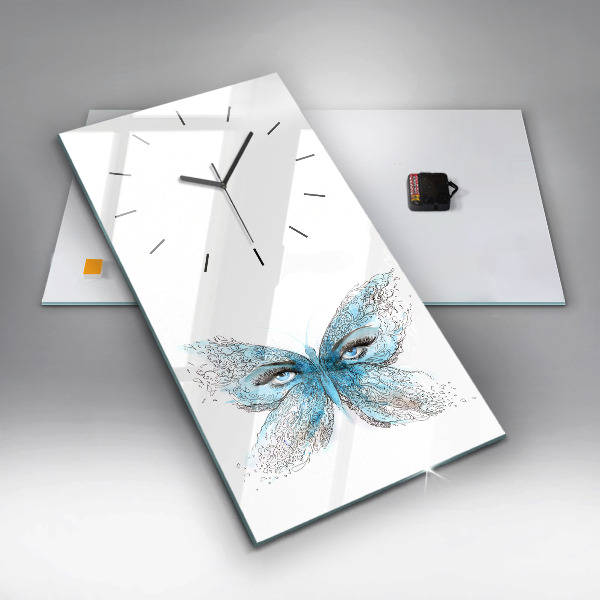 Reloj vertical Cara en forma de mariposa - espejomat.es