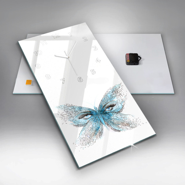 Reloj vertical Cara en forma de mariposa - espejomat.es