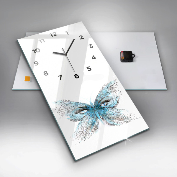 Reloj vertical Cara en forma de mariposa - espejomat.es