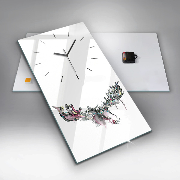 Reloj vertical Alce abstracto - espejomat.es