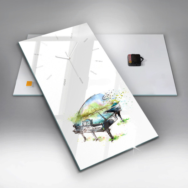 Reloj vertical Ilustración de las 4 estaciones - espejomat.es