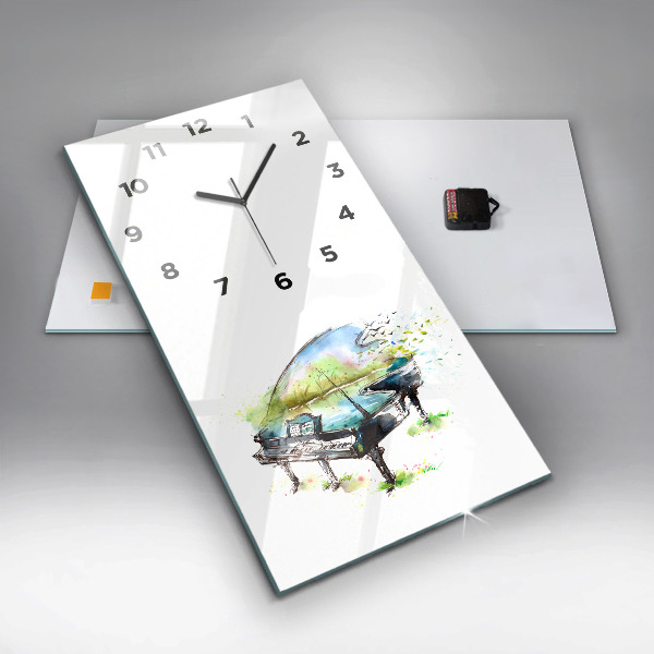 Reloj vertical Ilustración de las 4 estaciones - espejomat.es