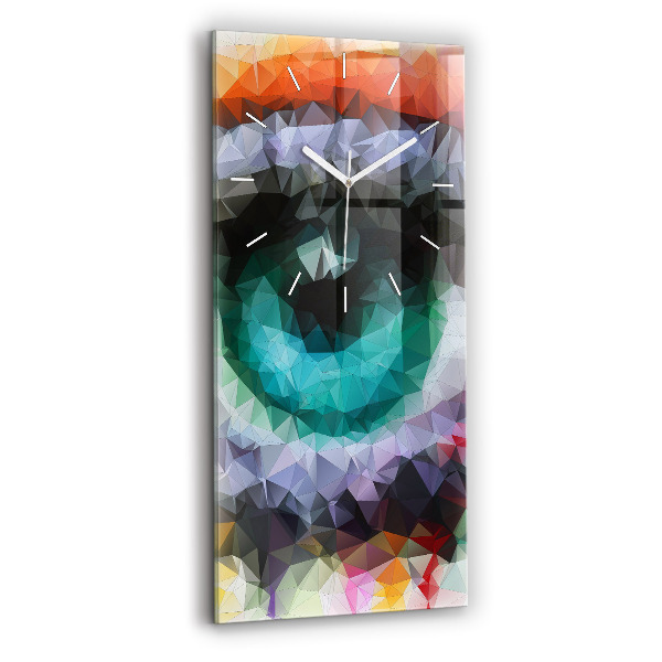 Reloj de cristal vertical Ojo humano coloreado - espejomat.es