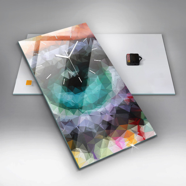 Reloj de cristal vertical Ojo humano coloreado - espejomat.es