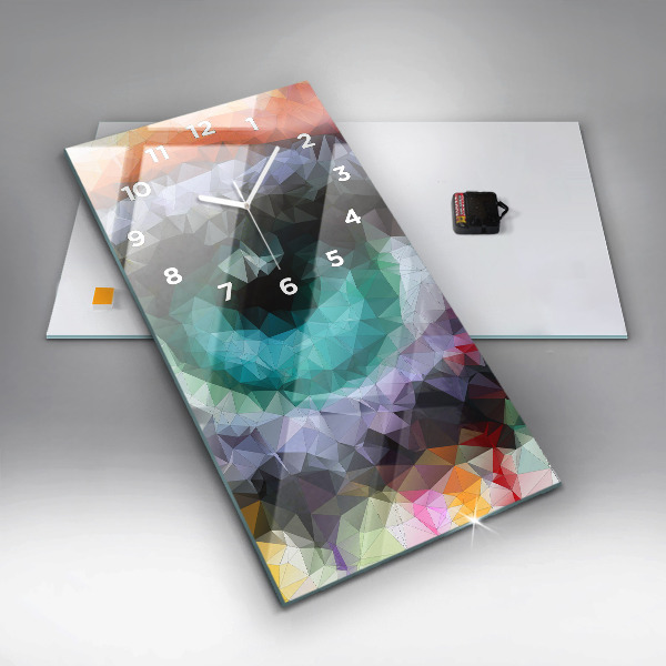 Reloj de cristal vertical Ojo humano coloreado - espejomat.es