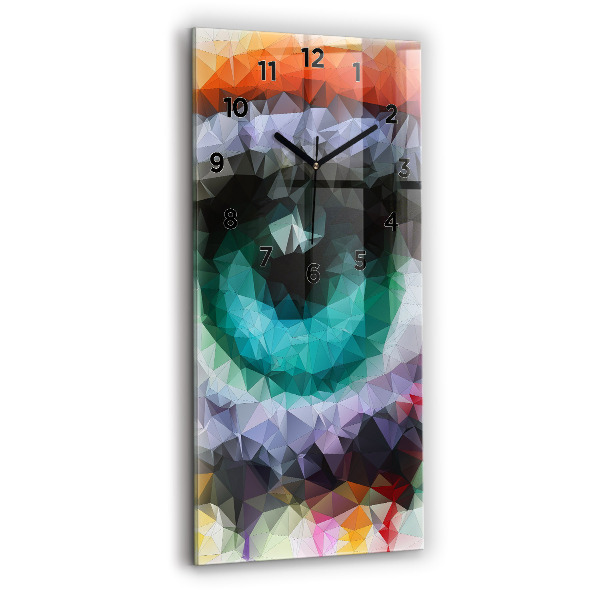 Reloj de cristal vertical Ojo humano coloreado - espejomat.es