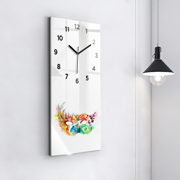 Reloj de vidrio vertical Cultura - Bandera de Brasil - espejomat.es
