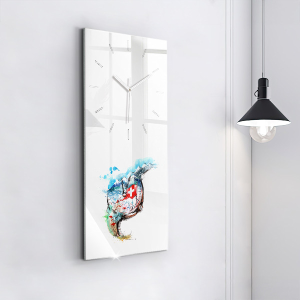 Reloj de vidrio vertical Reloj suizo - espejomat.es