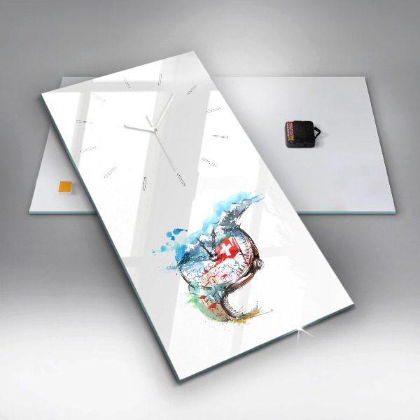 Reloj de vidrio vertical Reloj suizo - espejomat.es