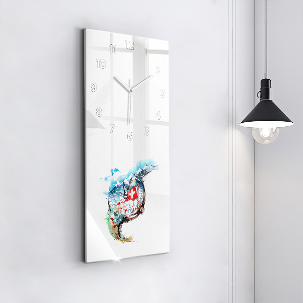 Reloj de vidrio vertical Reloj suizo - espejomat.es