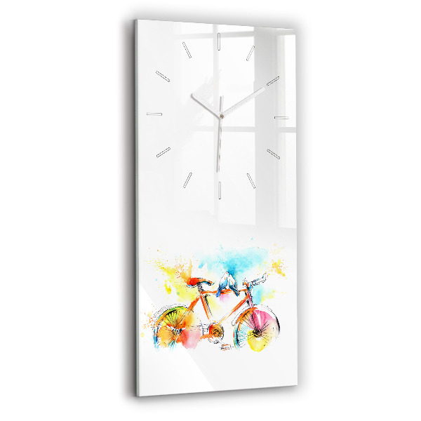 Reloj vertical Bicicleta pintada - espejomat.es