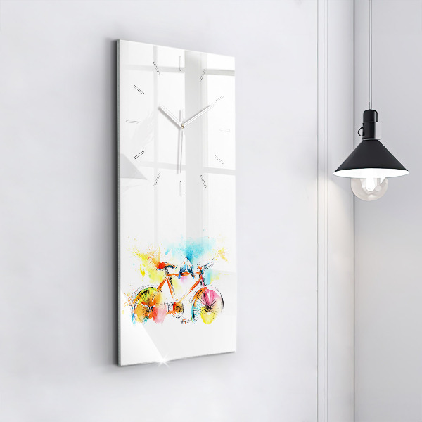 Reloj vertical Bicicleta pintada - espejomat.es
