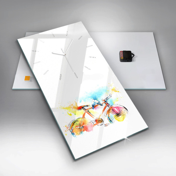 Reloj vertical Bicicleta pintada - espejomat.es