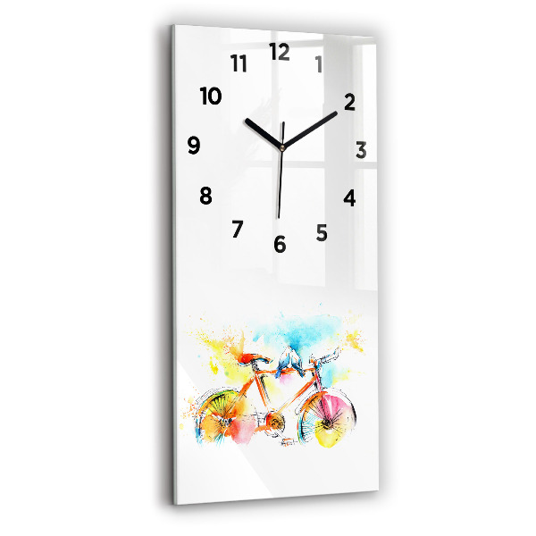 Reloj vertical Bicicleta pintada - espejomat.es