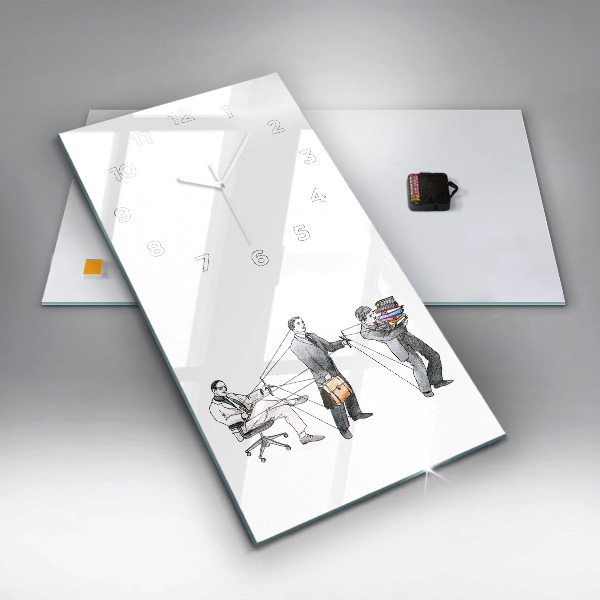 Reloj de cristal vertical Gente marioneta - espejomat.es