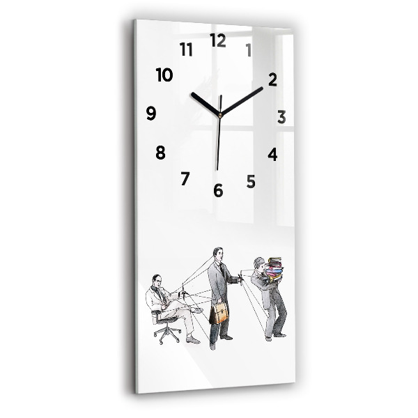 Reloj de cristal vertical Gente marioneta - espejomat.es