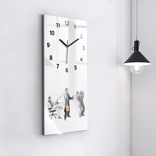 Reloj de cristal vertical Gente marioneta - espejomat.es