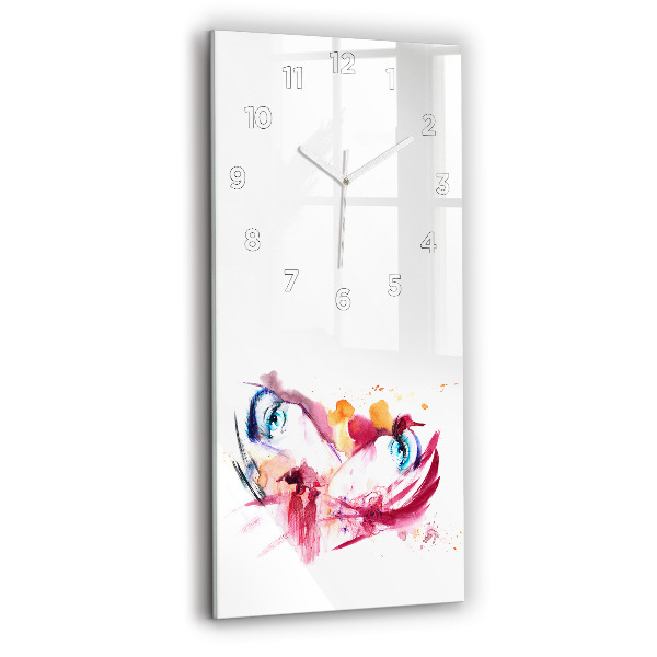 Reloj de cristal vertical Pareja romántica - espejomat.es