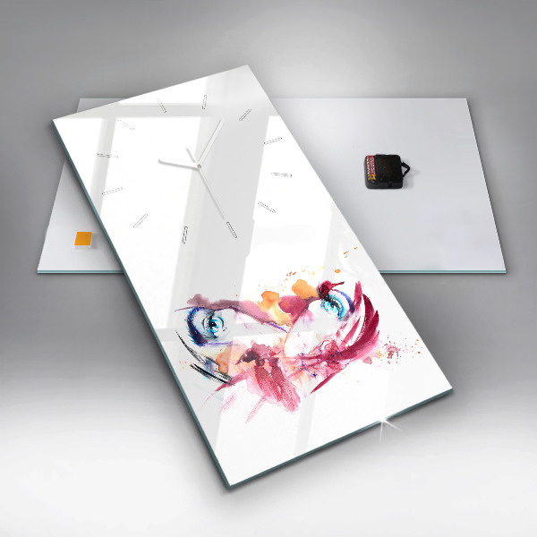 Reloj de cristal vertical Pareja romántica - espejomat.es