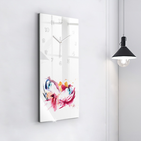 Reloj de cristal vertical Pareja romántica - espejomat.es