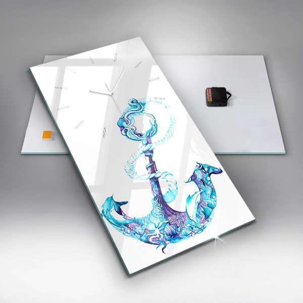 Reloj de cristal vertical Ancla de mar - espejomat.es