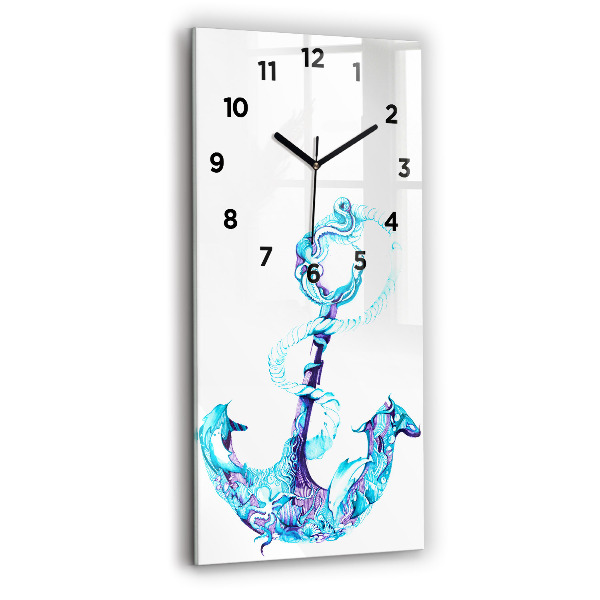Reloj de cristal vertical Ancla de mar - espejomat.es