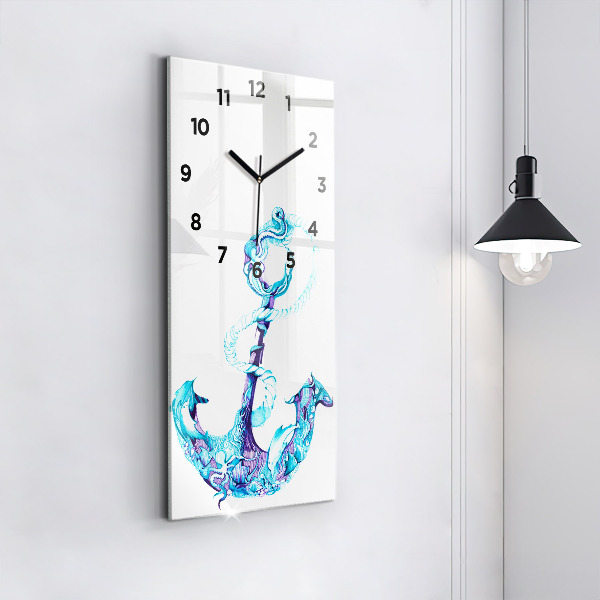 Reloj de cristal vertical Ancla de mar - espejomat.es