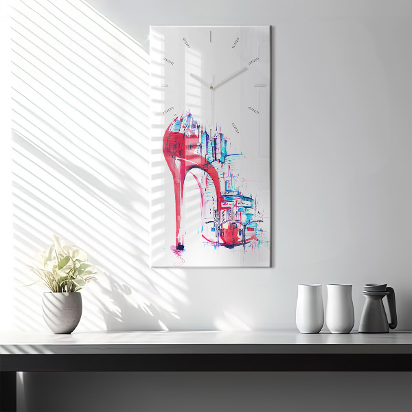 Reloj vertical Tacón rojo - espejomat.es