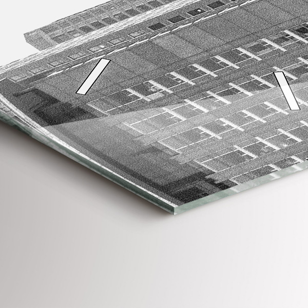 Reloj de vidrio vertical Calles de Chicago - espejomat.es