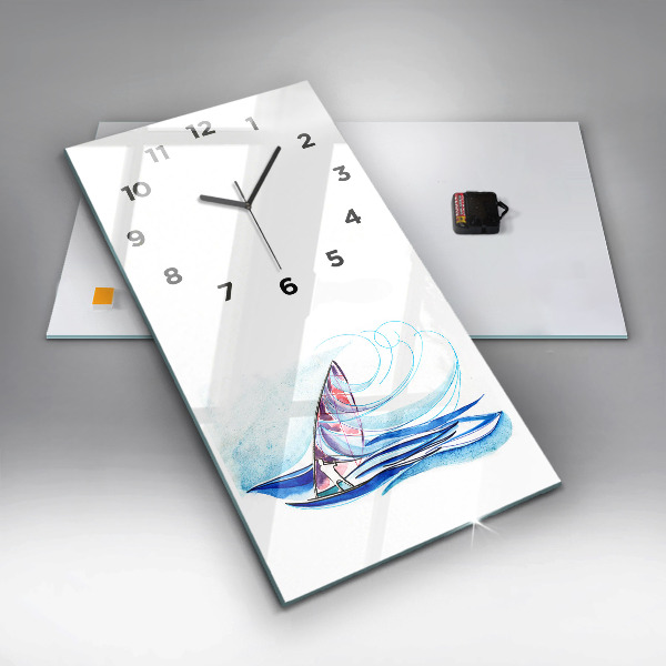 Reloj vertical Tabla de surf - espejomat.es