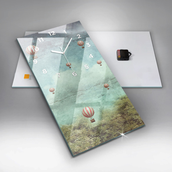 Reloj de cristal vertical Globos - espejomat.es