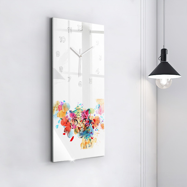 Reloj vertical Gato salvaje abstracto - espejomat.es