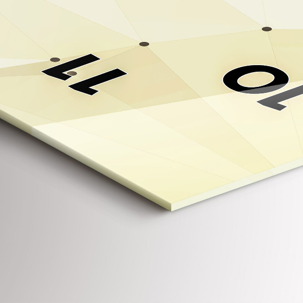 Reloj de vidrio vertical Creación de Adán - espejomat.es