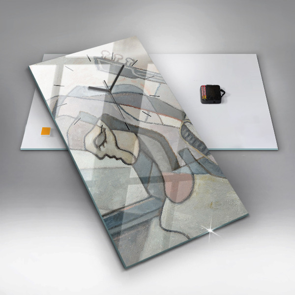 Reloj de cristal vertical Pintura abstracta - espejomat.es