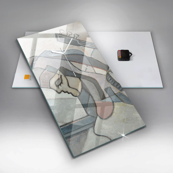 Reloj de cristal vertical Pintura abstracta - espejomat.es