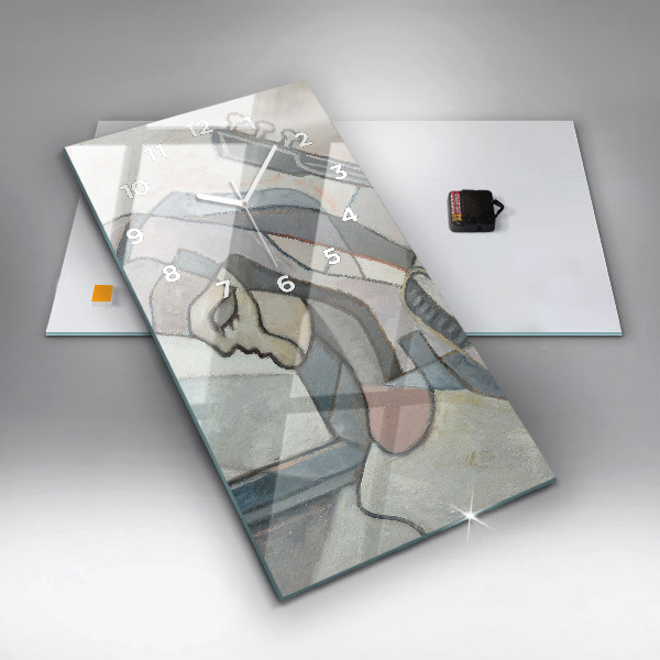 Reloj de cristal vertical Pintura abstracta - espejomat.es