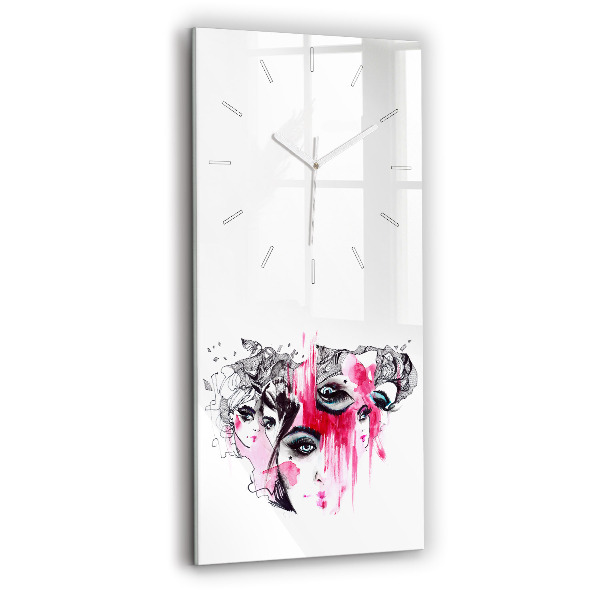 Reloj vertical Muchas caras abstracto - espejomat.es